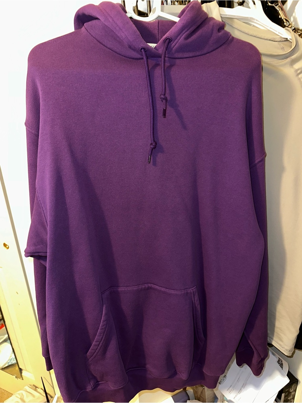 Balenciaga Purple Men's Hooded Sweatshirt